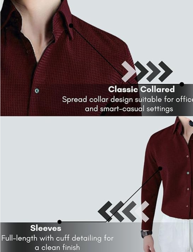 Slim Fit Shirt for Men | Soft Fabric | Stylish Casual
