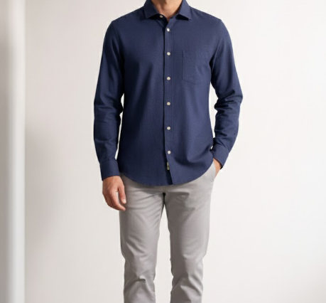Premium Navy Blue Formal Shirt for Men