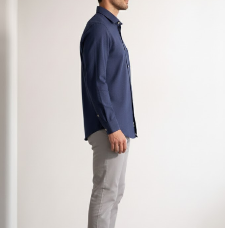 Premium Navy Blue Formal Shirt for Men